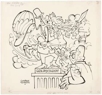 "SAD SACK" COMIC BOOK COVER ORIGINAL ART PAIR. | Hake’s