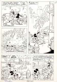 Giulio Chierchini | Chierchini - Disney: Topolino E I Flagelli Del Dottor Talos P.28 (Topolino #1526/1985), with Disney Coa | ComicArtFans Classifieds