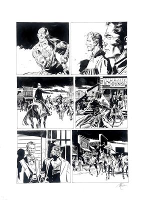 Massimo Carnevale | Original page for Tex. Cm. 34,5x49,5. Ink. Signed. Mint. Code 2124. | Segni e Disegni