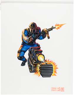 G.I. JOE SHOCKWAVE FINAL CARD ORIGINAL ART BY DOUG HART. | Hake’s