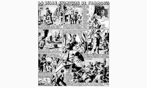 CHOTT. Â« La Belle Aventure de François Â«. 12 planches Ã  l‘encre&helli