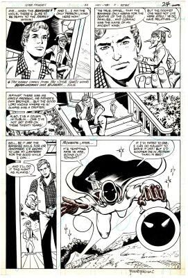 Romeo Tanghal, Vince Colletta | Super Friends #44 P24 (1981) Tanghal / Colletta Oversized Flight Panel Jack O’Lantern | ComicArtFans Classifieds