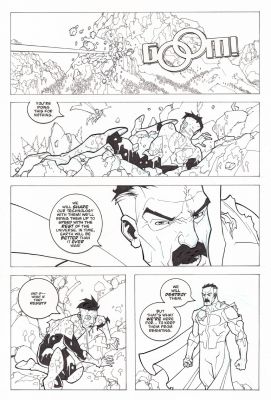 Ryan Ottley - Invincible #12, Pg 16 Groundbreaking Omni-Man Fight (Image, 2004) For Sale