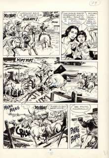 Renato Polese - Tavola originale per Storia Del West 52 ‘Verdi pascoli‘