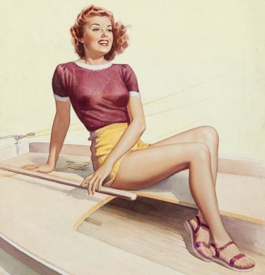 Pearl Frush | Smooth Sailing, Sweethearts of Sports Series, 1945 Pearl Frush | ComicArtFans Classifieds