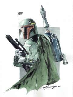 Boba Fett, Star Wars - Original Painting - Daniel Azconegui - EO | Catawiki