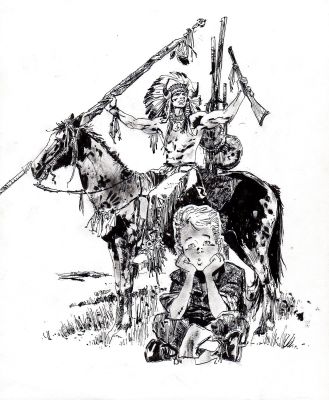 Goran Parlov | Parlov - Ken Parker Magazine Illustration #1 a Child’s Dream | ComicArtFans Classifieds