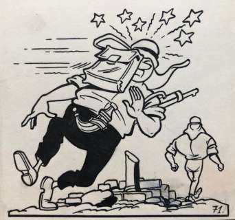 Suske en Wiske 50 - Originele pagina (p.36) Sjeik el Ro-Jenbiet - met luxe groot formaat hc  - (1963/2018) | Catawiki