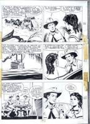 Guglielmo Letteri | Original page for Tex. Cm. 24x33. Ink. Mint. Code 2272. | Segni e Disegni