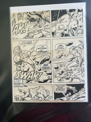 Thor John Buscema original comic art page one side has a pencil drawing & signed | eBay US