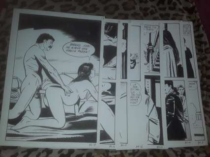 Attualita Prohibita 60 - 7 Planches Originales - "Solo con la pancia" (1978) | Catawiki