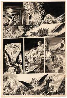 "DRACULA LIVES!" #12 COMIC MAGAZINE PAGE ORIGINAL ART BY TOM SUTTON. | Hake’s