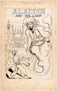 "CLASSICS ILLUSTRATED" #516 COMPLETE "ALADDIN AND HIS LAMP" COMIC STORY ORIGINAL ART LOT. | Hake’s