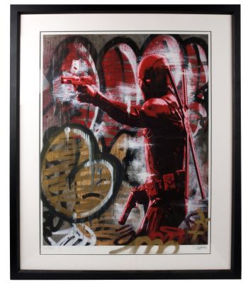 Lot 276 - Zombiedan Original Deadpool Framed Artwork Number 3/10 | Stanley Gibbons Baldwin’s