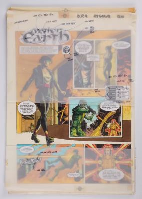 Lot 9 - 2000 AD Prog #868 and #869 Mother Earth Colour Story Pages (Fleetway, 1994) Total 6 | Stanley Gibbons Baldwin’s