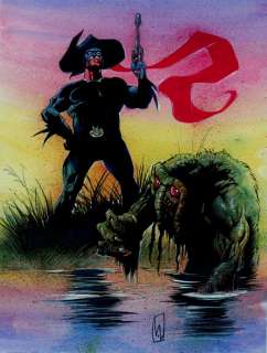 Val Mayerik - Man-thing & foolkiller painted pinup