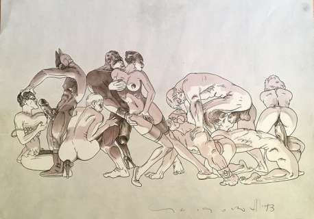 Robert Gligorov - Illustrazione originale Batman erotica - Page volante - (1993) | Catawiki