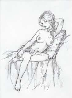 Laurent Paturaud - Femme lascive - Dessin original | Catawiki