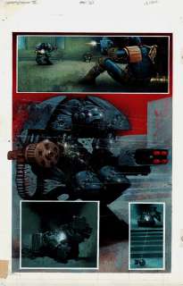 Carl Critchlow - Batman / judge dredd: the ultimate riddle #1 p 30 painted art (1995)