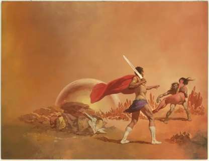 278: D’Achille Warlord of Mars original painting 1973 | Russ Cochran