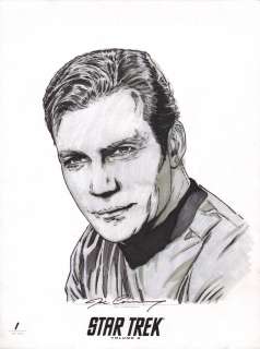 Joe Corroney Original Star Trek Art Sketch ~ Captain Kirk