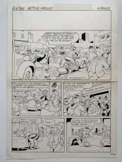 Tino Santanach Hernandez - 4 Original Pages - Complete Story - D6766 - Gyro Gearloose "Getting Around " - EO - (1984) | Catawiki