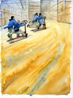 Etienne Davodeau - Affiche française du film L‘usine de rien, dessin...