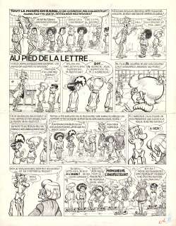 Jacques Devos (1924-... | Génial Olivier - Au pied de la lettre Encre de Chine... | Tessier Sarrou