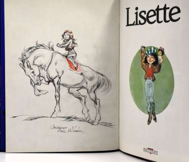 Al Severin - Dédicace Lisette... | Al Severin - Dédicace Lisette EO 1990 dos toilé rouge... | Arthema Auction