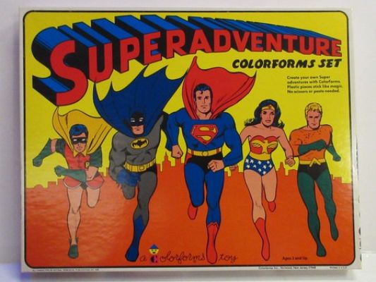 Vintage Superadventure Colorforms Super Friends Rare Justice League America 1974 | eBay US (Buy It Now)