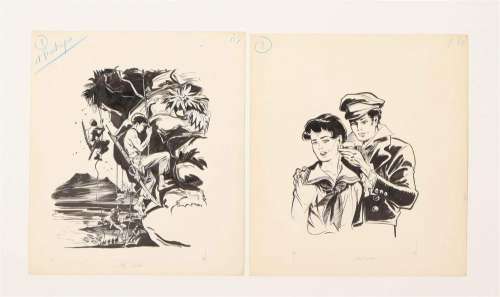 JOUBERT, PIERRE (FRENCH, 1910-2002). LOT OF 53: (1) FIVE ORIGINAL DRAWINGS | Zwiggelaar Auctions