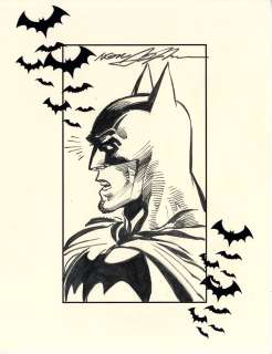 Neal Adams | Batman Head Sketch D | Neal Adams