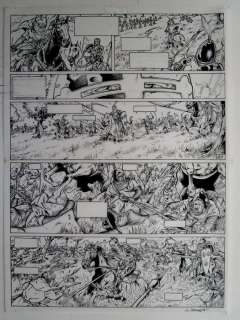 Verhaeghe, Christian - Originele pagina in inkt (p.8) - Kroniek der Guldensporenslag | Catawiki