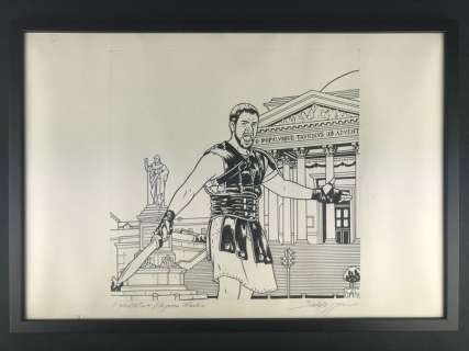 Roberto Baldazzini - Il Gladiatore alla Gran Madre - Page volante | Catawiki