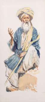 Albert Brenet (1903-2005) Vieil... | Albert BRENET (1903-2005) Vieil homme au bâton. Gouache... | Drouot Estimations