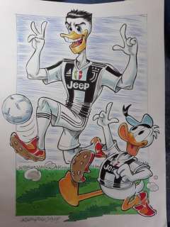 Donald Duck - CR7 (Ronaldo-Juventus) and Donald Duck-2019 - EO (2019) | Catawiki
