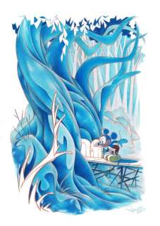Mickey Mouse Tree House - Original Drawing - Jaume Esteve - Art original | Catawiki