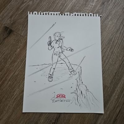 STEVE ROLSTON | 9"×12" | Original Comic Art | QUEEN & COUNTRY Tara Chase Cliff! | eBay US (Buy It Now)