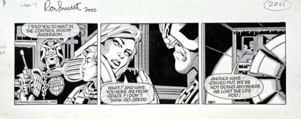 Original Judge Dredd artwork by Ron Smith - ’I Don’t Think So Dredd’ | eBay Europe (Buy It Now)