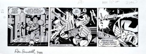Original Judge Dredd artwork by Ron Smith - ’Good Luck Dredd!’ | eBay Europe (Buy It Now)