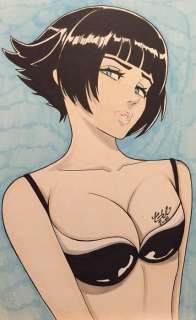 illustrazione originale - "Blue Lady" - Page volante - (2018) | Catawiki