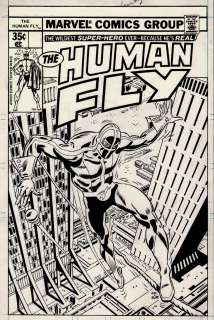 Bob McLeod, Frank Robbins - the human fly #14 unpublished cover (1978)