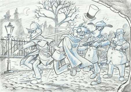 Bernat (Serrat, Bernardo)  - Original drawing - Sherlock Holmes | Catawiki