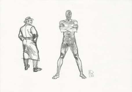 Diabolik, Dick Tracy - Angelo Stano - sketch originale "Omaggio a due grandi Eroi" - Page volante | Catawiki