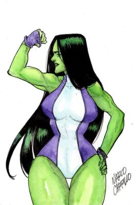 Marco Carrillo | She-Hulk Illustration by Marco Carrillo | Raremarq (Buy It Now)