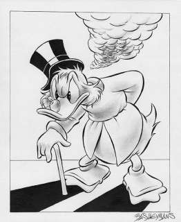 Bas Heymans - Uncle Scrooge - Walking stick - Art préliminaire original | Catawiki