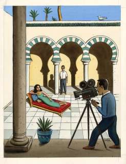 Loustal - Illustration originale pour une affiche de Festival - 5ème Biennale des cinémas arabes Ã  Paris  (2000) | Catawiki
