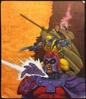 Christopher Moeller - sega: x-men vs. Magneto painted la box cover art - wolverine & gambit - signed