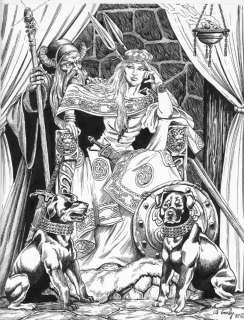 Brad Gorby - Warrior queen illustration art - 1987 signed