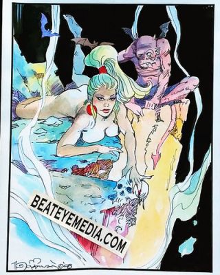 MIKE HOFFMAN-Original Art-Comic Art-Frankenstein,Monster,Animation,VAMPIRE,pinup | eBay US